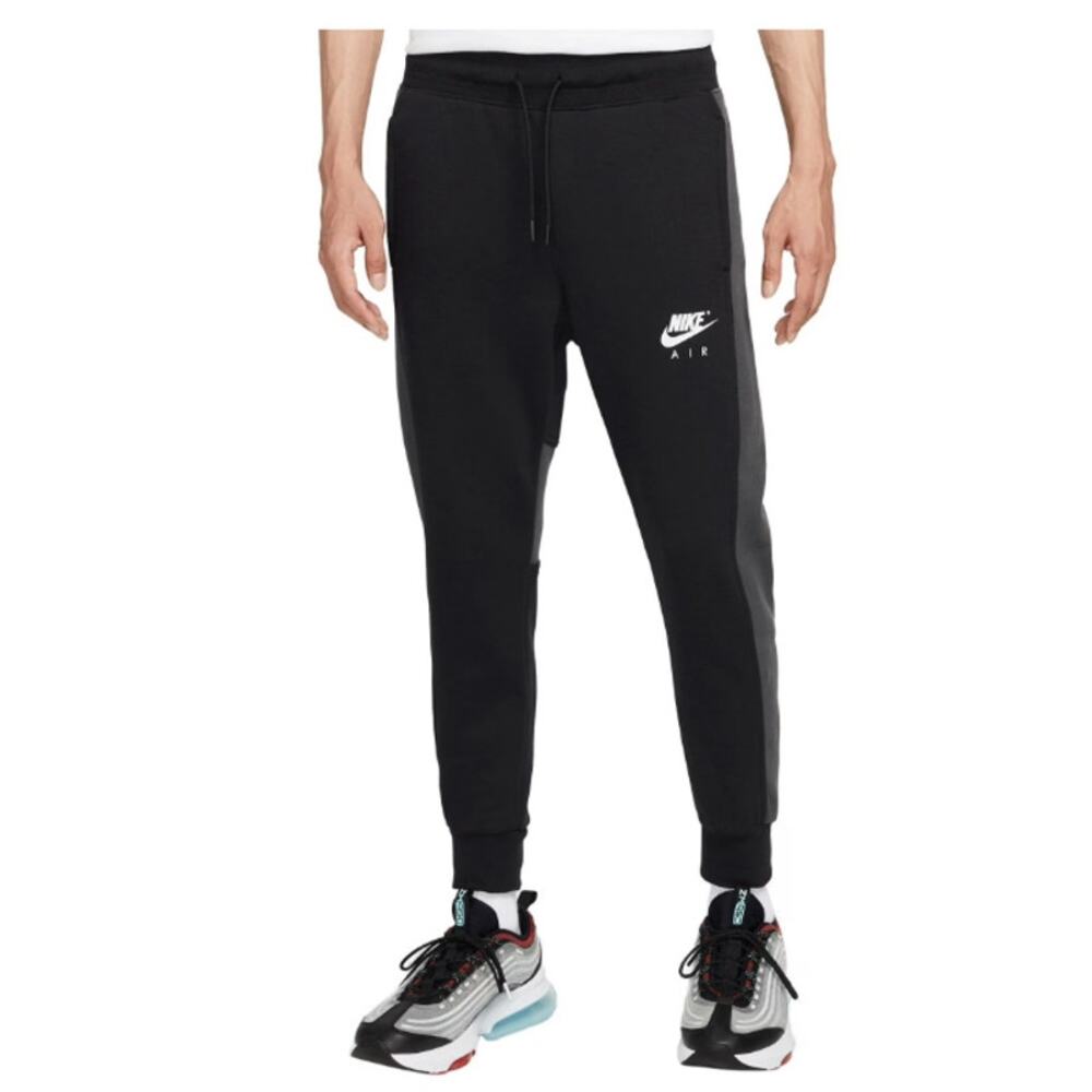 Nike Air Fleece Joggers Dark Grey/Anthracite Paneled Sweatpants Size M